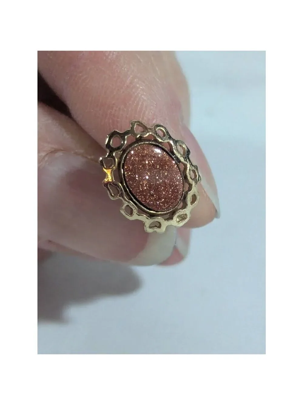 Goldstone Vintage Men's Gold Tie Tack With Chain